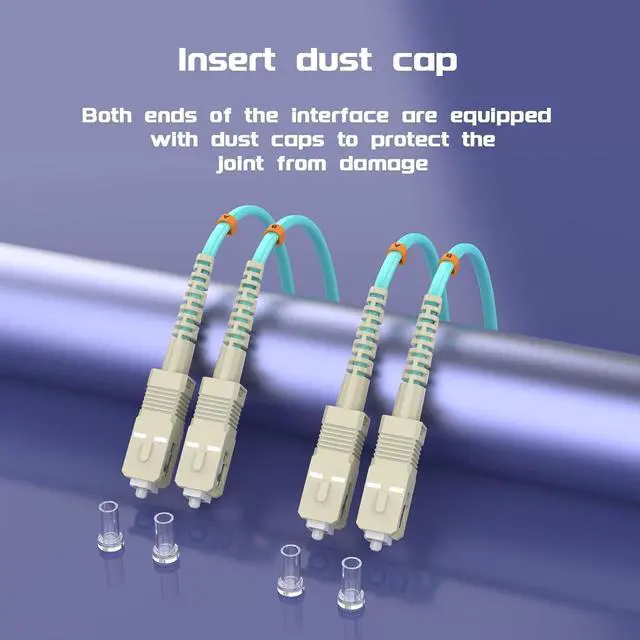 Alt view image 6 of 7 - OM3 Fiber Patch Cable SC/UPC to SC/UPC OM3 10Gb/Gigabit MultiMode Jumper Duplex 50/125m LSZH Fiber Optic Cord for SFP Transceiver