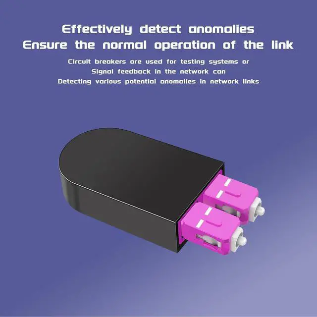 Alt view image 6 of 7 - SC/UPC Fiber Optic Loopback Adapter Tester Multimode Duplex 50/125m OM4 Loopback Plug Standard SC Connector Loopback Adapter/Test Plug, for Fibre Optic Networks Fibre Optic Cable Testing