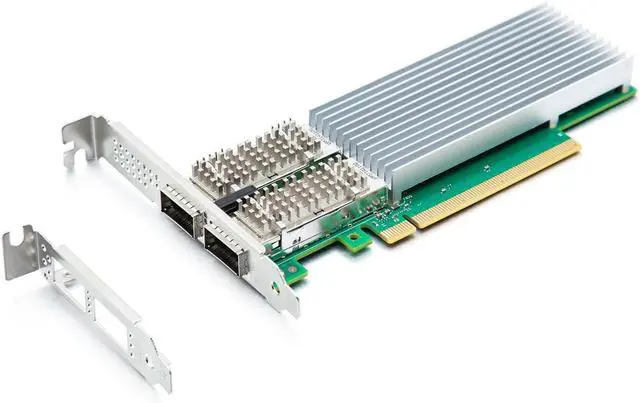 Main image of 100GbE Converged Network Card with Intel E810-CAM2 Controller, Dual QSFP28 Ports, PCIe 4.0 x16, Compare to Intel E810-CQDA2