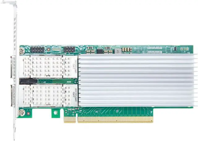 Alt view image 3 of 3 - 100GbE Converged Network Card with Intel E810-CAM2 Controller, Dual QSFP28 Ports, PCIe 4.0 x16, Compare to Intel E810-CQDA2