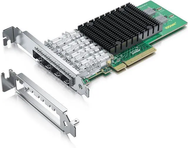 Main image of 10Gtek 10Gb PCI-E NIC Network Card, Quad SFP+ Port, with Original Intel XL710-BM1 Controllers, PCI Express Ethernet LAN Adapter Support Windows Server/Linux/VMware ESXi, Compare to Intel X710-DA4