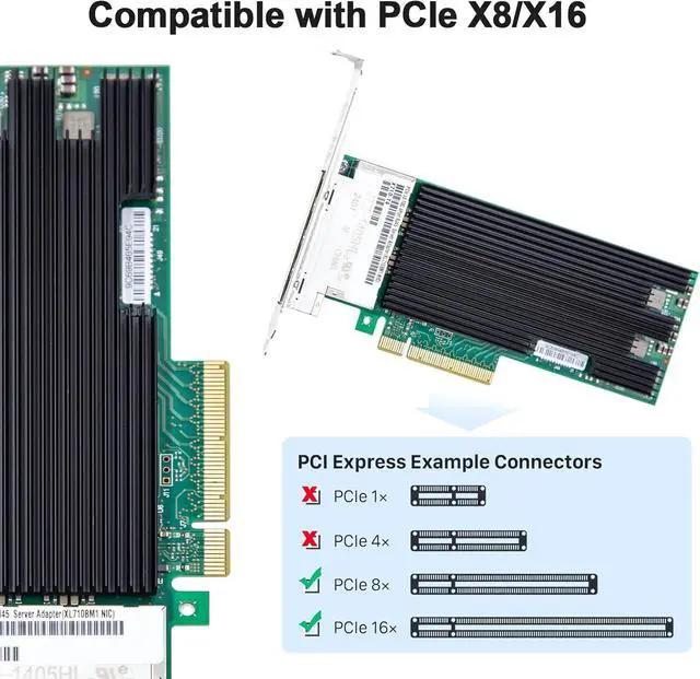 Alt view image 4 of 6 - 10Gtek XL710-T4 CNA, 4 Ports 10GBase-T NIC,Assembly by Intel XL710BM1 Controller