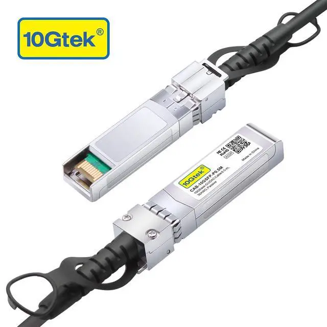 Alt view image 2 of 6 - 10Gtek SFP+ DAC Twinax Cable, 10G SFP+ to SFP+ Direct Attach Copper Patch Passive Cable for Cisco SFP-H10GB-CU  0.5M