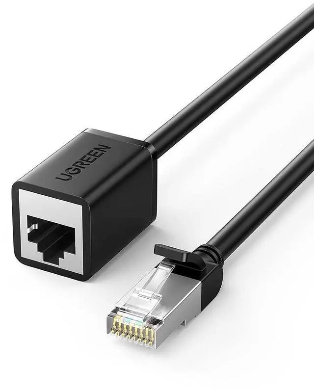 Main image of UGREEN Ethernet Extension Cable Cat6 LAN Cable Extender Cat 6 RJ45 Network Patch Cord Male to Female Connector for Router Modem Smart TV PC Computer Laptop 1.5FT