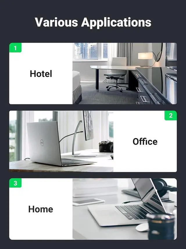 Alt view image 7 of 7 - UGREEN Ethernet Extension Cable Cat6 LAN Cable Extender Cat 6 RJ45 Network Patch Cord Male to Female Connector for Router Modem Smart TV PC Computer Laptop 6.6FT
