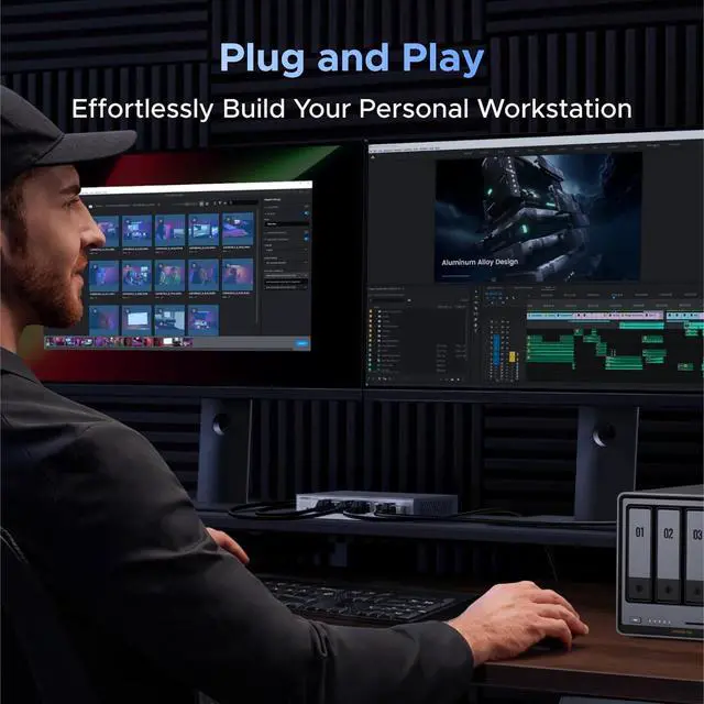 Alt view image 5 of 7 - UGREEN 2.5Gb Switch, 6-Port Ethernet Switch, 5 x 2.5Gb Uplink + 1 x 10Gb SFP+, Standard/Link Aggregation to 5Gbps/VLAN 3 Modes, Plug & Play Unmanaged Splitter, Desktop/Wall Mount, Metal, for NAS, PC