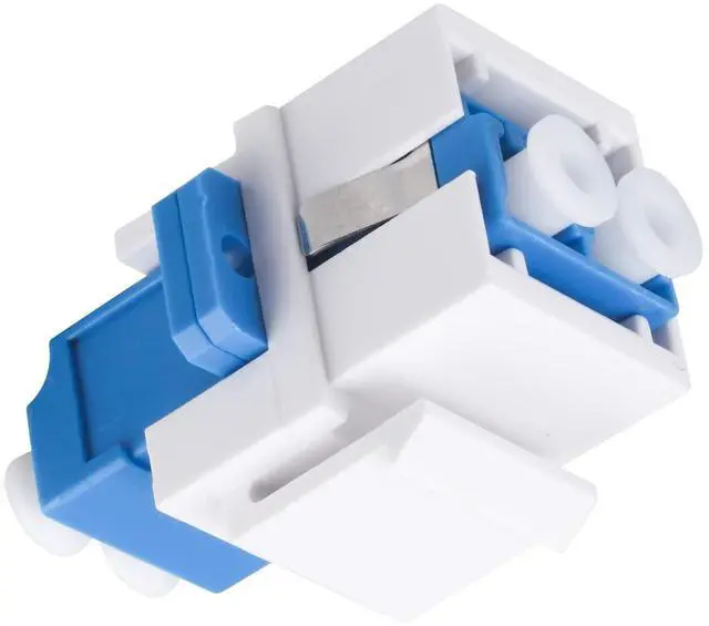 Alt view image 2 of 4 - 5 Pack LC/UPC Fiber Optic Coupler Keystone Jack Modular for Patch Panels and Wall Plates Fiber Optic Cable Adapter LC Duplex Singlemode