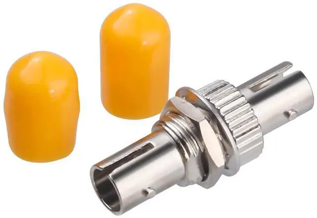 Alt view image 2 of 6 - 20 Pack Fiber Optical Coupler ST Fiber Optical Cable Barrel Connector ST to ST Bulkhead Fiber Coupler Simplex Singlemode Multimode, Yellow