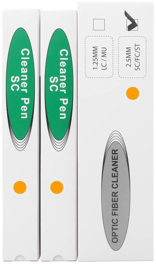 Alt view image 2 of 4 - 2 Pack Fiber Cleaner Fiber Optic Tools Cleaning Pen for 2.5mm SC & FC & ST Connector - Optical Connector Cleaner Over 800 Cleans Fiber Endface Cleans & Optical Connector Cleans