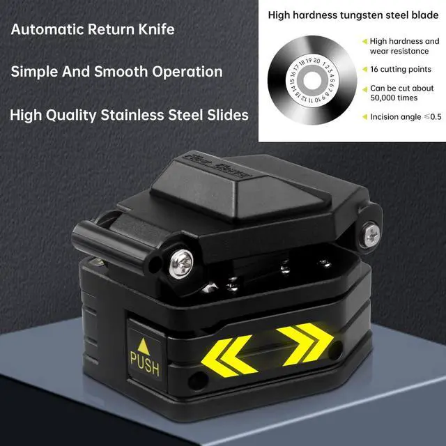 Alt view image 3 of 6 - A-6C Fiber Cleaver for 0.25mm, 0.9mm, 3.0mm Fiber Cable with16 Position Blades and 3 in 1 Fixture Automatic Rebound Slider Rail FTTH Tool