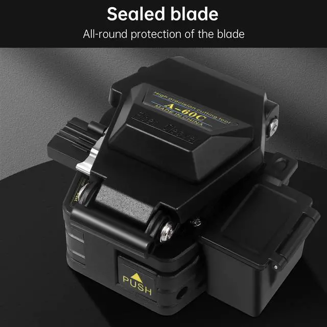 Alt view image 5 of 6 - A-60C Fiber Cleaver for 0.25mm, 0.9mm, 3.0mm Fiber Cable with16 Position Blades and 3 in 1 Fixture Automatic Rebound Slider Rail FTTH Tool