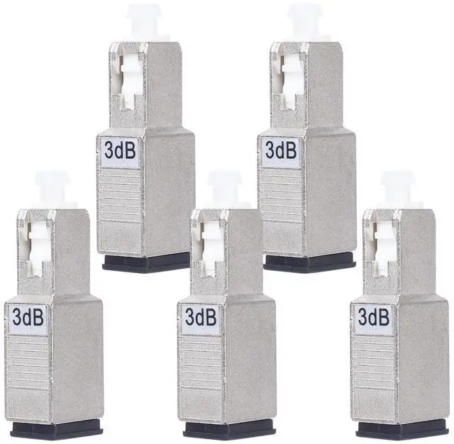 Main image of 5 Pack SC/UPC Fiber Optic Attenuator 3dB, Fixed Single Mode Fiber Optic Attenuator, SC-UPC Male to Female