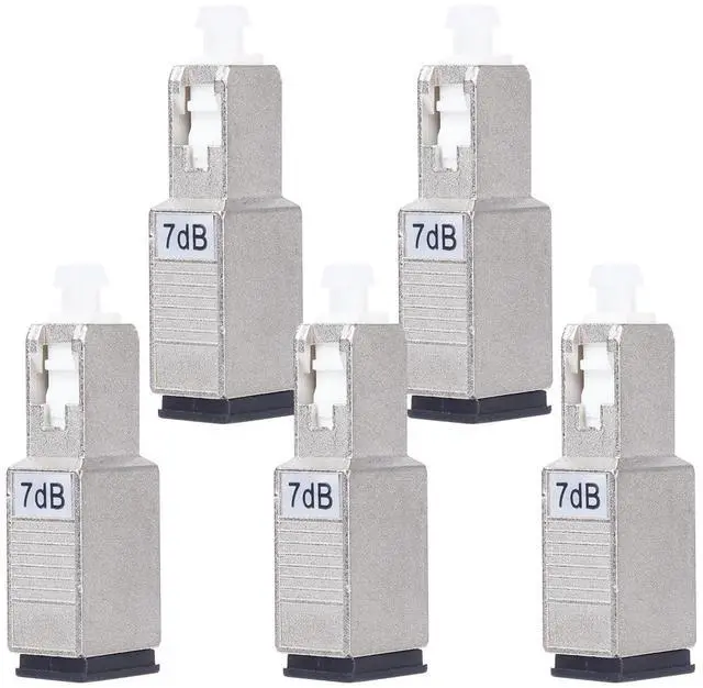 Main image of 5 Pack SC/UPC Fiber Optic Attenuator 7dB, Fixed Single Mode Fiber Optic Attenuator, SC-UPC Male to Female