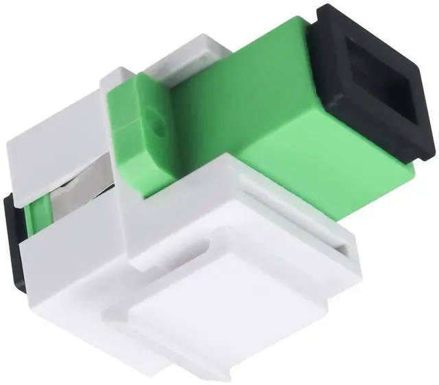 Alt view image 2 of 5 - 5 Pack SC/APC Fiber Optic Coupler Keystone Jack Modular for Patch Panels and Wall Plates Fiber Optic Cable Adapter SC Singlemode