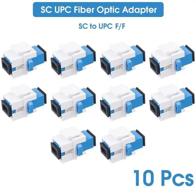 Alt view image 2 of 5 - 10-Pack SC/UPC Fiber Optic Coupler Keystone Jack Modular for Patch Panels and Wall Plates Fiber Optic Cable Adapter SC Singlemode