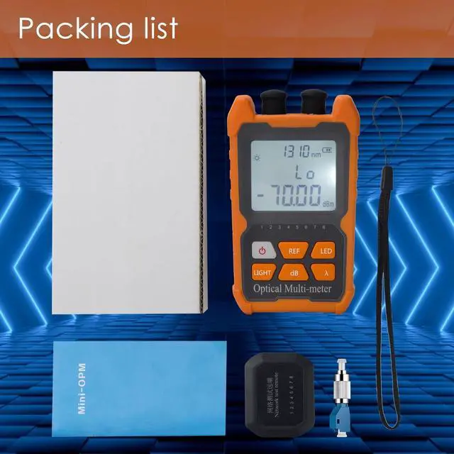Alt view image 7 of 7 - Fiber Optic Tester Portable Fiber Light Power Meter FC/SC/ST Universal Interface -70~+6dBm Built-in 2mW Visual Fault Locator (OPM&VFL) with 1pc FC to LC Adapter