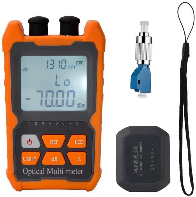 Main image of Fiber Optic Tester Portable Fiber Light Power Meter FC/SC/ST Universal Interface -70~+6dBm Built-in 2mW Visual Fault Locator (OPM&VFL) with 1pc FC to LC Adapter