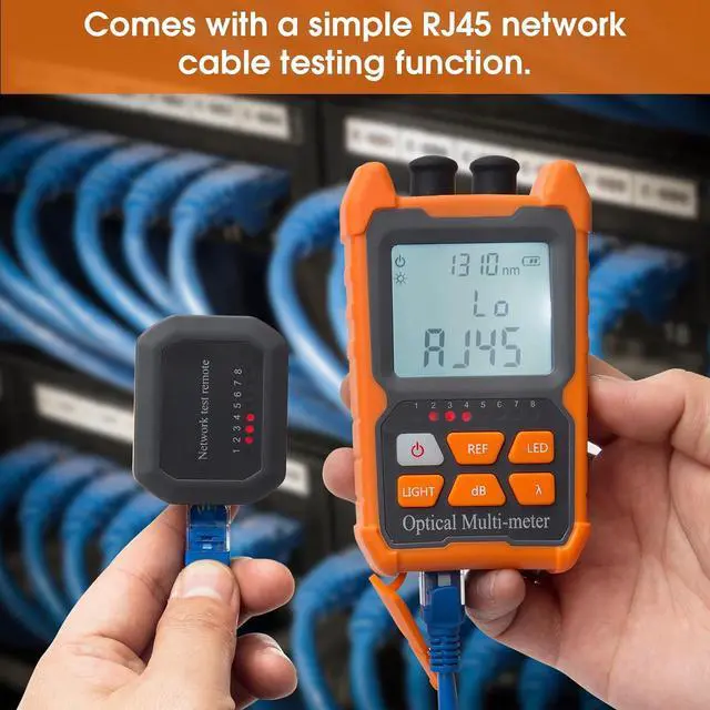 Alt view image 5 of 7 - Fiber Optic Tester Portable Fiber Light Power Meter FC/SC/ST Universal Interface -70~+6dBm Built-in 2mW Visual Fault Locator (OPM&VFL) with 1pc FC to LC Adapter