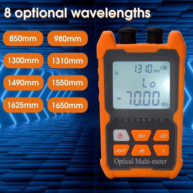 Alt view image 2 of 7 - Fiber Optic Tester Portable Fiber Light Power Meter FC/SC/ST Universal Interface -70~+6dBm Built-in 2mW Visual Fault Locator (OPM&VFL) with 1pc FC to LC Adapter