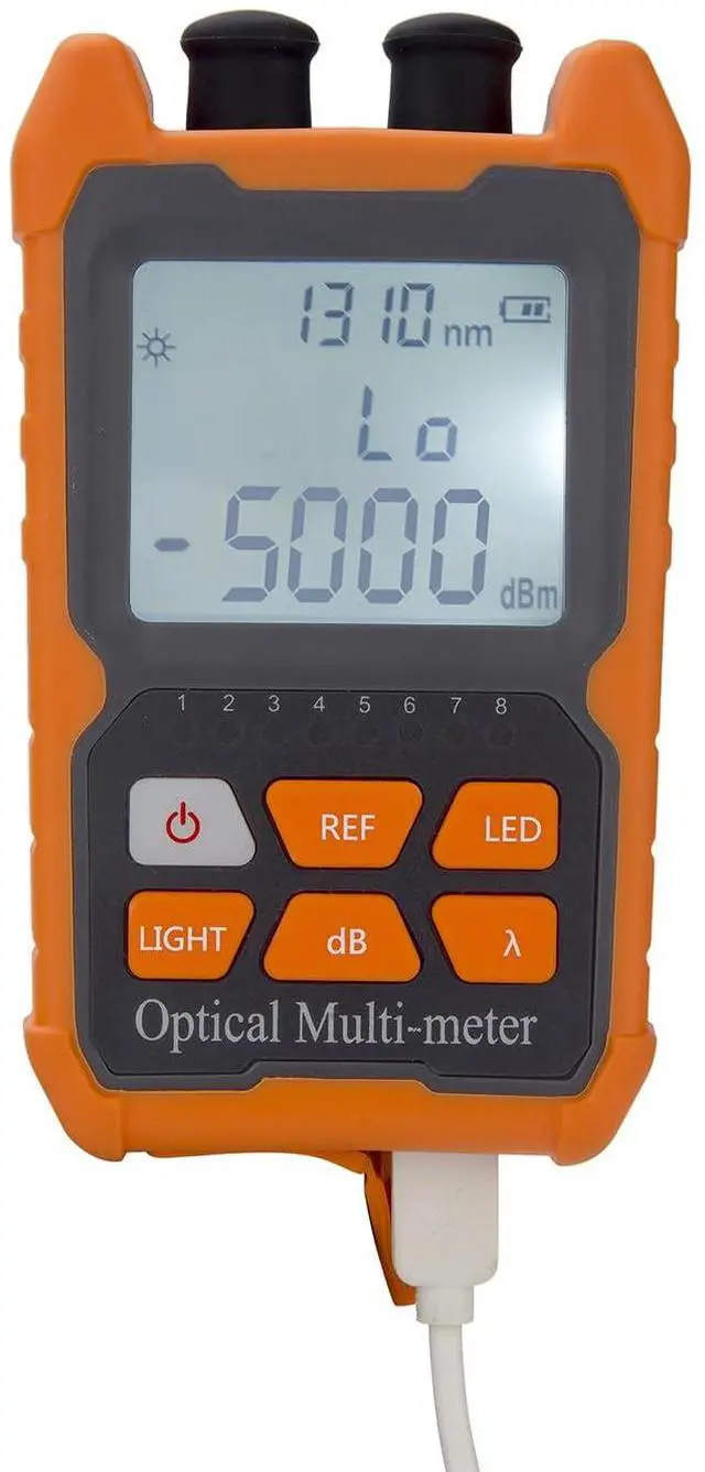 Alt view image 5 of 7 - Fiber Optic Tester Portable Fiber Light Power Meter FC/SC/ST Universal Interface -50~+26dBm Built-in 2mW Visual Fault Locator (OPM&VFL) with 1pc FC to LC Adapter