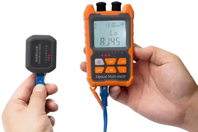Alt view image 4 of 7 - Fiber Optic Tester Portable Fiber Light Power Meter FC/SC/ST Universal Interface -50~+26dBm Built-in 2mW Visual Fault Locator (OPM&VFL) with 1pc FC to LC Adapter