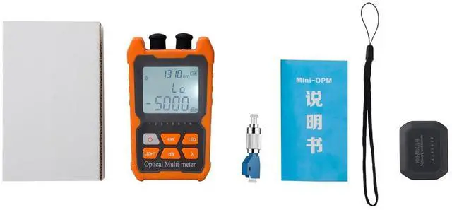Alt view image 7 of 7 - Fiber Optic Tester Portable Fiber Light Power Meter FC/SC/ST Universal Interface -50~+26dBm Built-in 2mW Visual Fault Locator (OPM&VFL) with 1pc FC to LC Adapter