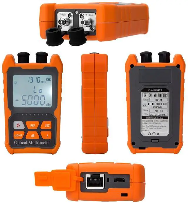 Alt view image 3 of 7 - Fiber Optic Tester Portable Fiber Light Power Meter FC/SC/ST Universal Interface -50~+26dBm Built-in 2mW Visual Fault Locator (OPM&VFL) with 1pc FC to LC Adapter