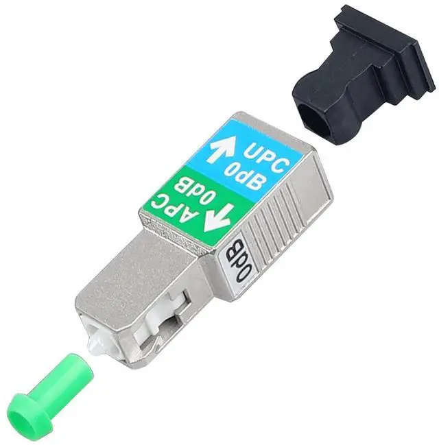 Alt view image 6 of 7 - 2 SCUPC Male to SCAPC Female & 2 SCAPC Male to SCUPC Female Fiber Optic Adapter Singlemode SM 9/125 Hybrid Optical Converter Connector Coupler