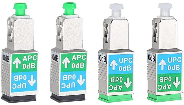 Main image of 2 SCUPC Male to SCAPC Female & 2 SCAPC Male to SCUPC Female Fiber Optic Adapter Singlemode SM 9/125 Hybrid Optical Converter Connector Coupler