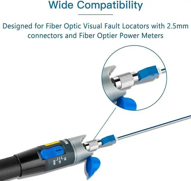 Alt view image 3 of 6 - 3 Pack FC Male to LC Female Fiber Optic Adapter, Visual Fault Locator Compatible, Single Mode 9/125um Optical Adapter