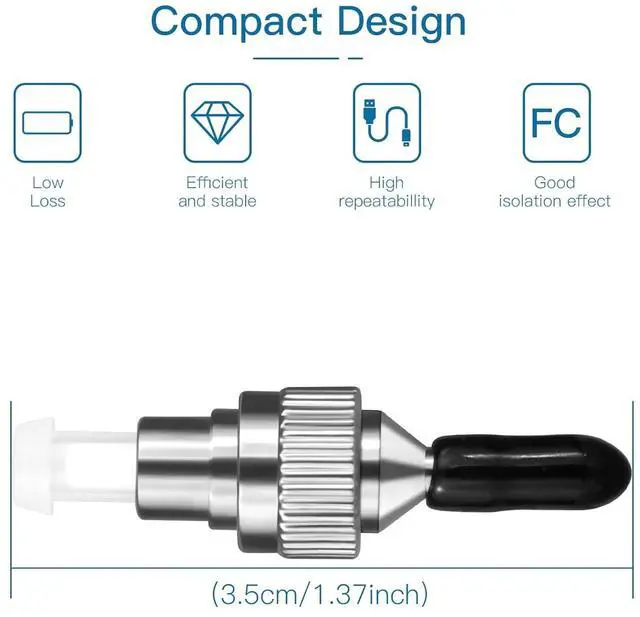 Alt view image 3 of 5 - 2 Pack FC Male to LC/MU Female 2.5 to1.25mm Fiber Optic Adapter Hybrid Adapter Connector for Visual Fault Locator