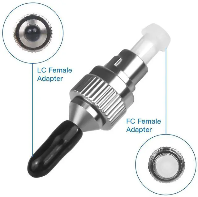 Alt view image 5 of 5 - 2 Pack FC Male to LC/MU Female 2.5 to1.25mm Fiber Optic Adapter Hybrid Adapter Connector for Visual Fault Locator