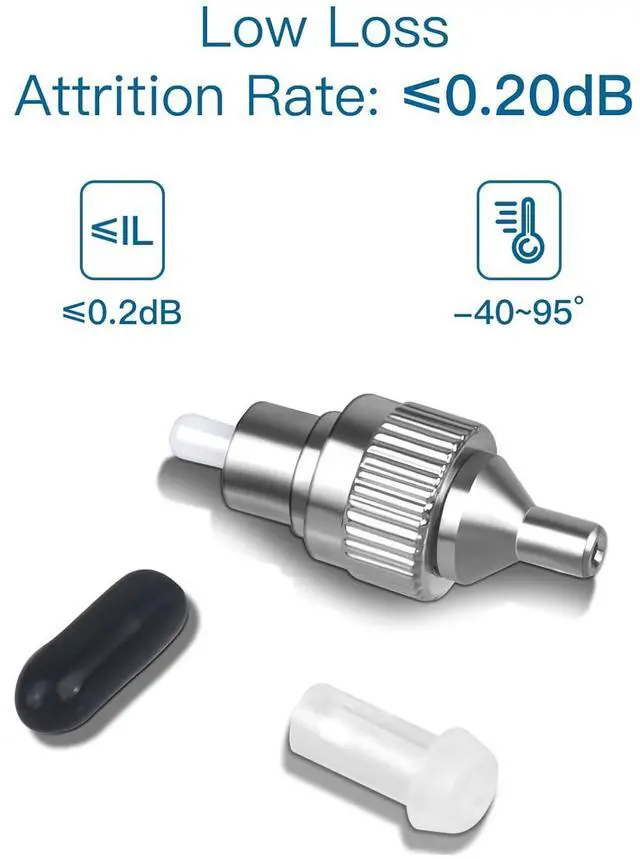 Alt view image 4 of 5 - 2 Pack FC Male to LC/MU Female 2.5 to1.25mm Fiber Optic Adapter Hybrid Adapter Connector for Visual Fault Locator