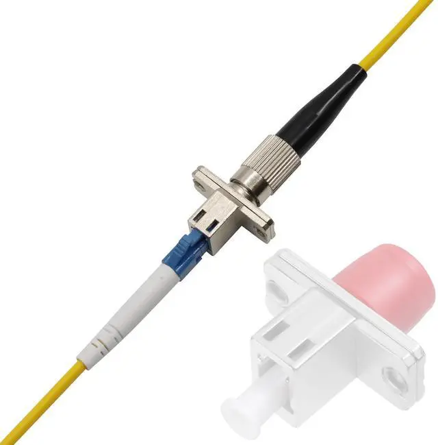 Alt view image 7 of 7 - 1 Pack FC to LC Female to Female Fiber Adapter Connectors Hybrid Simplex Multimode Singlemode Optical Adapter/Coupler
