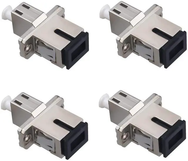 Main image of 4 Pack SC to LC Female to Female Fiber Optic Adapter Connector Hybrid Simplex Multimode/Singlemode Optical Adapter, Flange-Type Adapter
