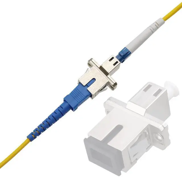 Alt view image 7 of 7 - 4 Pack SC to LC Female to Female Fiber Optic Adapter Connector Hybrid Simplex Multimode/Singlemode Optical Adapter, Flange-Type Adapter