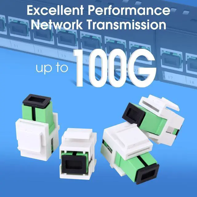 Alt view image 5 of 6 - 1U Rack-Mount Fiber Patch Panel with 24PC SCAPC OS1/OS2 Singlemode Fiber Coupler Keystone Jack Modular (Included Rack Screws)