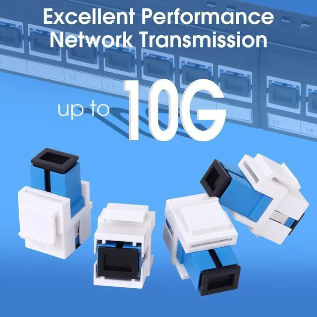 Alt view image 6 of 6 - 1U Rack-Mount Fiber Patch Panel with 24PC SC-UPC OS1/OS2 Singlemode Fiber Coupler Keystone Jack Modular (Included Rack Screws)