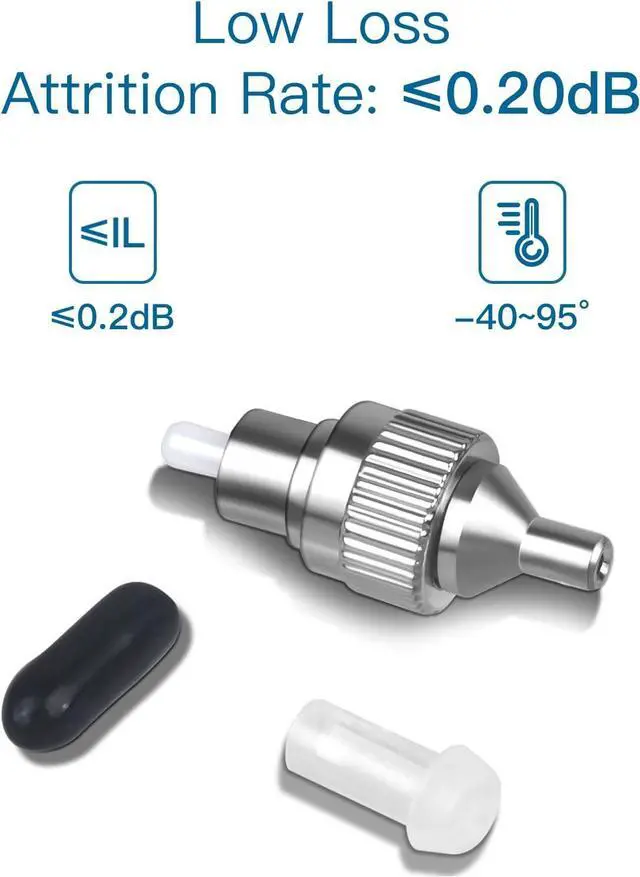 Alt view image 5 of 5 - 4-Pack FC Male to LC/MU Female 2.5 to1.25mm Fiber Optic Adapter Hybrid Adapter Connector for Visual Fault Locator