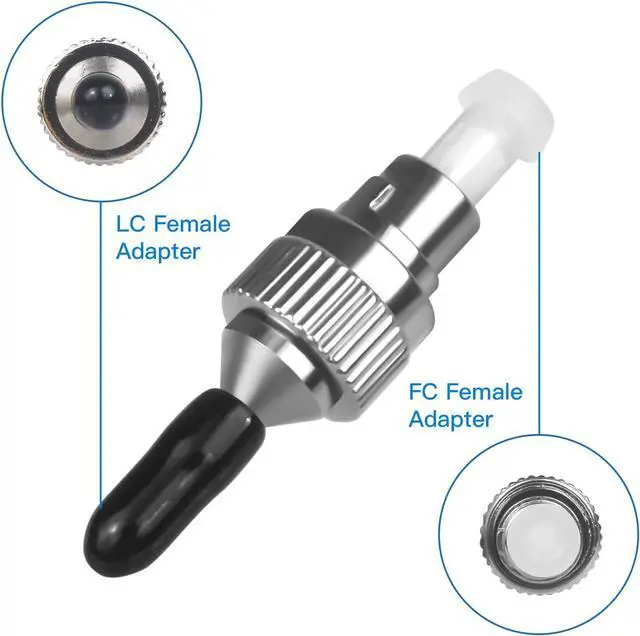 Alt view image 3 of 5 - 4-Pack FC Male to LC/MU Female 2.5 to1.25mm Fiber Optic Adapter Hybrid Adapter Connector for Visual Fault Locator