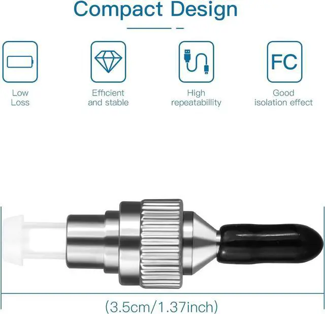 Alt view image 4 of 5 - 4-Pack FC Male to LC/MU Female 2.5 to1.25mm Fiber Optic Adapter Hybrid Adapter Connector for Visual Fault Locator