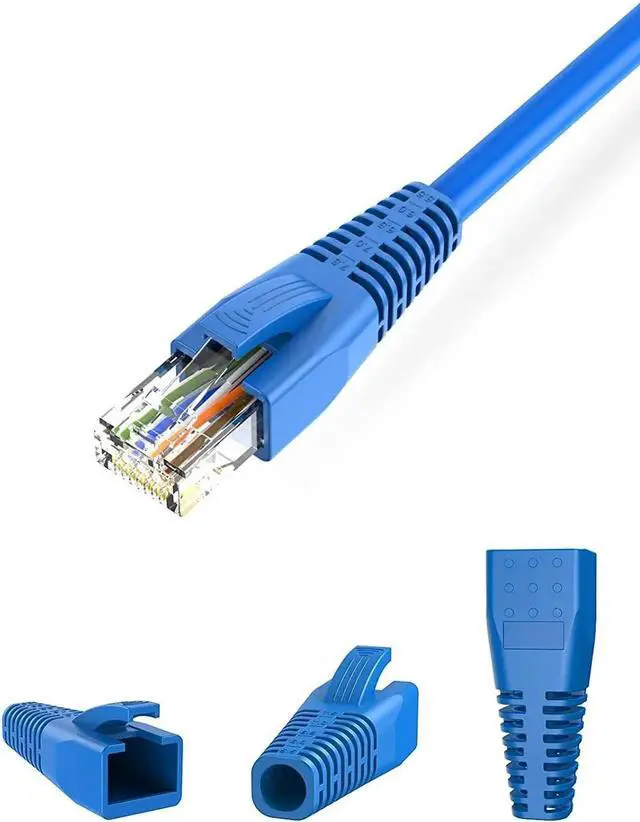 Alt view image 6 of 6 - RJ45 Ethernet Network Cable Strain Relief Boot 100-Pack Fits CAT5 CAT5E CAT6 CAT6A, RJ45 Color Coded Cable Connector Plug Cover for Various Diameter LAN Cable, Blue