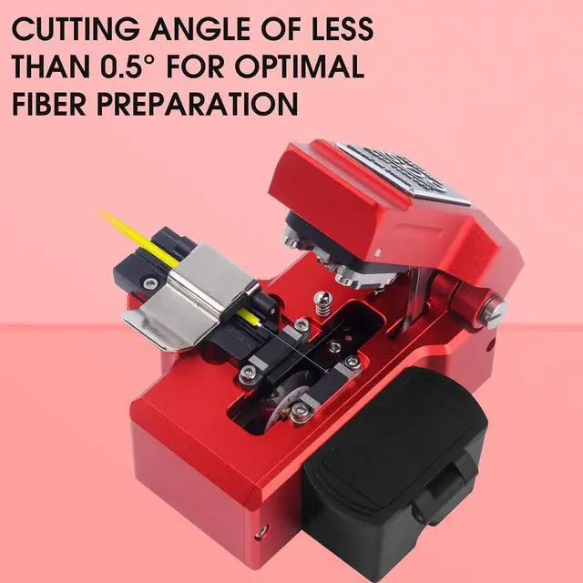 Alt view image 4 of 7 - S09 Fiber Optic Cleaver, High Precision and Fully Automatic Fiber Cutter Tool with 24 Position Blades(Red)