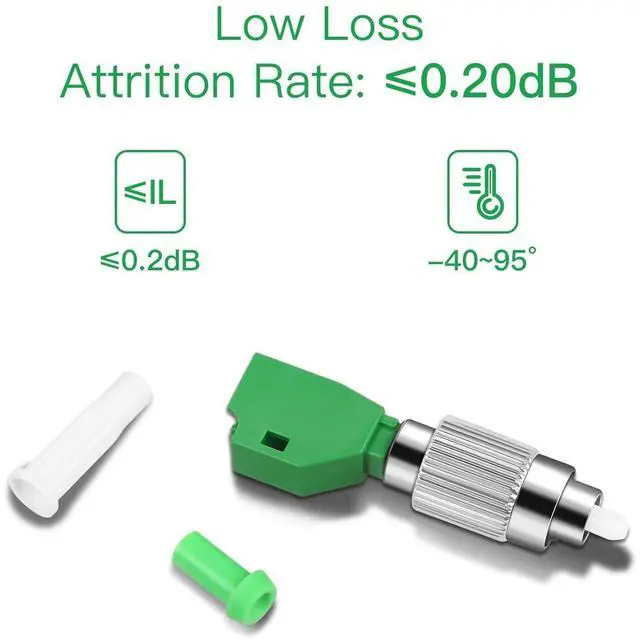 Alt view image 4 of 5 - FCAPC Male to LCAPC Female Single Mode 9/125um Hybrid Optical Fiber Adapter Simplex FC - LC Connector, 1 Pack