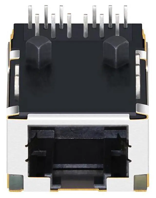 Alt view image 4 of 5 - 1840718-6 For Embedded Board Gigabit Low-Profile RJ45 Female Connector With LED