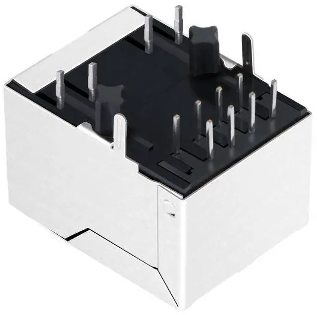 Alt view image 3 of 5 - 10/100 Base-T Integrated Magnetics Single Port 8 Pin Ethernet Port RJ45 Connector J0011D01B / J0011D01BNL