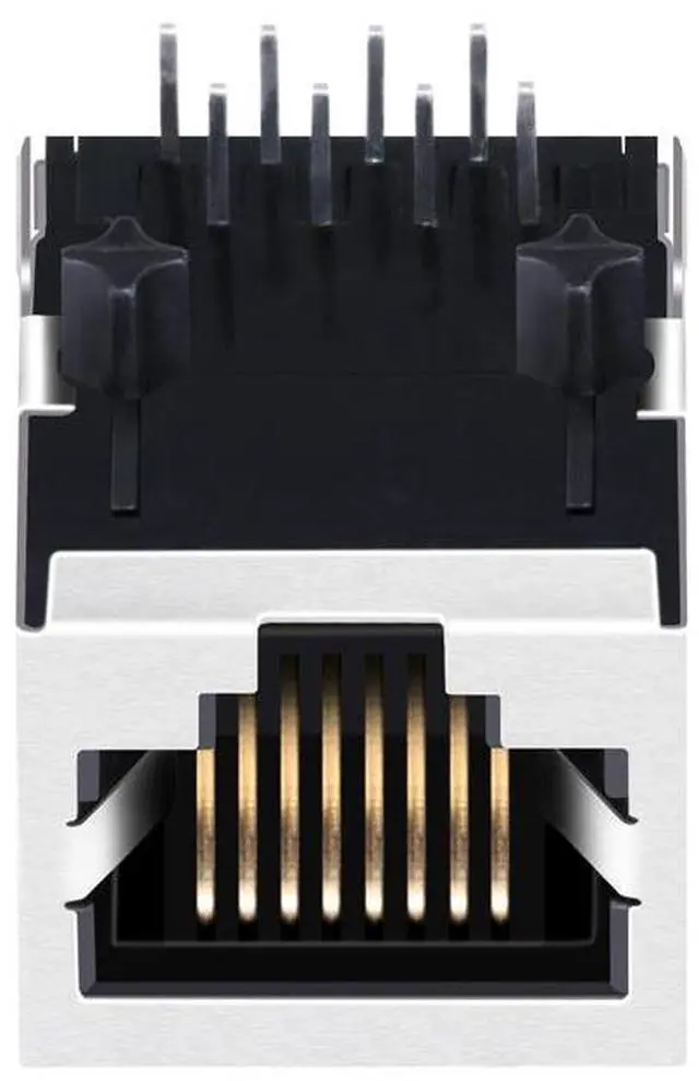 Alt view image 5 of 5 - 7499010004A HFJ11-2450E-S1RL 10/100 Base-T 8 Pin Tab Down Single Port RJ45 Female Connector Without LED