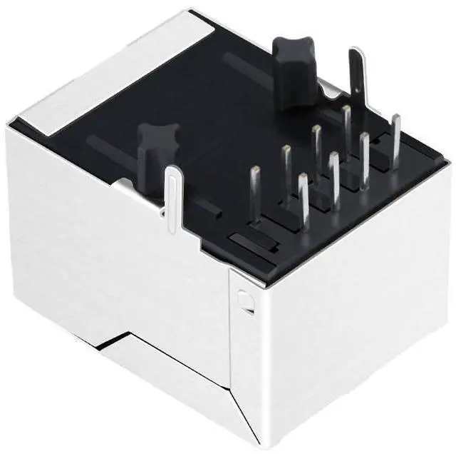 Alt view image 2 of 5 - 7499010004A HFJ11-2450E-S1RL 10/100 Base-T 8 Pin Tab Down Single Port RJ45 Female Connector Without LED