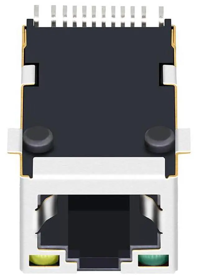 Alt view image 4 of 5 - LINK-PP J3026G01D 10G Ethernet RJ45 Magjack Connector, Integrated Magnetics, 10/100/1000/10GBase-T Shielded, 1500Vrms Hi-pot, Toroidal Coil, Tab Up/Down, Through Hole (Tape & Reel)