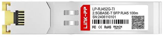 Alt view image 2 of 5 - LINK-PP LP-RJ452G-TI 2.5G Copper SFP Transceiver, RJ45 Connector, Up to 100m over Cat5a, <1.5W, Industrial Temp -40~85°C, SFP Form Factor